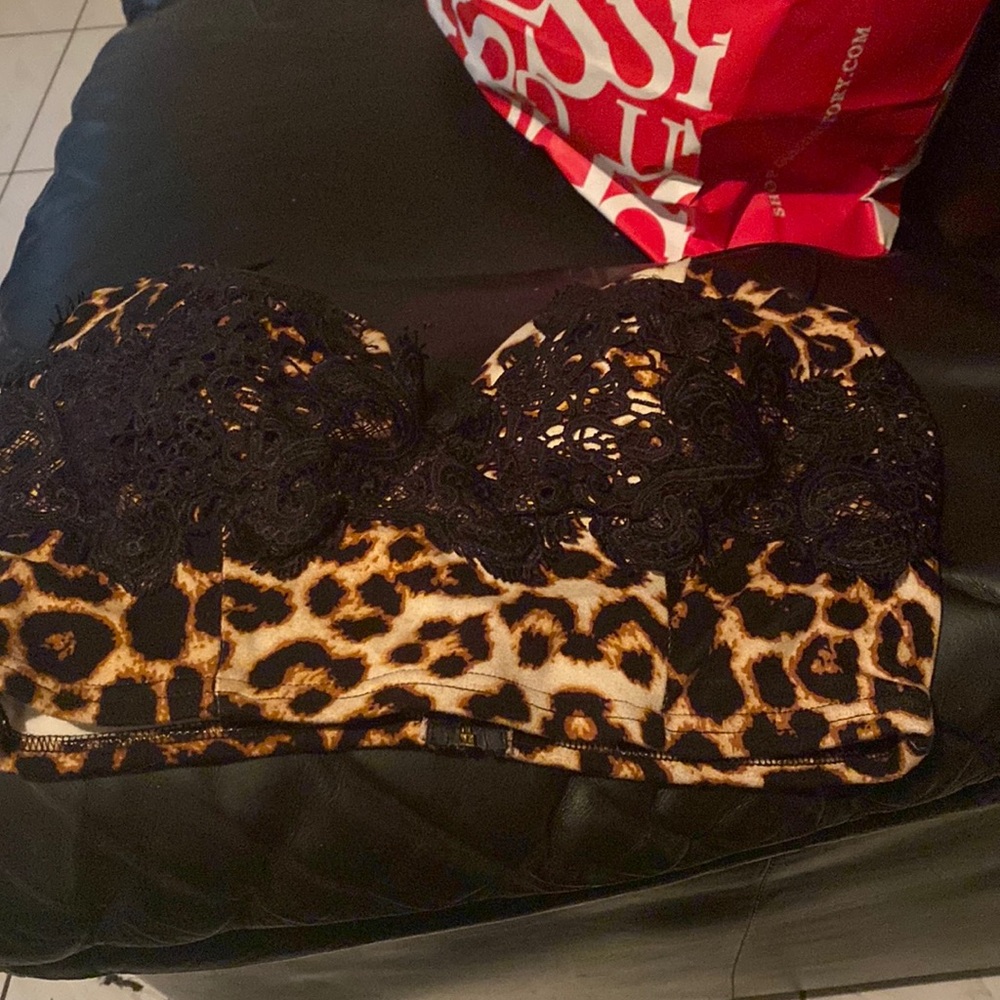 Sexy cheetah short party top